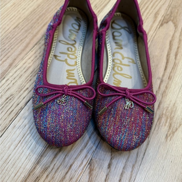 Sam Edelman Felicia Berry Shimmer Ballet Flats - Picture 1 of 5